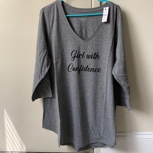 Lane Bryant - Grey Lightweight 3/4 Sleeve